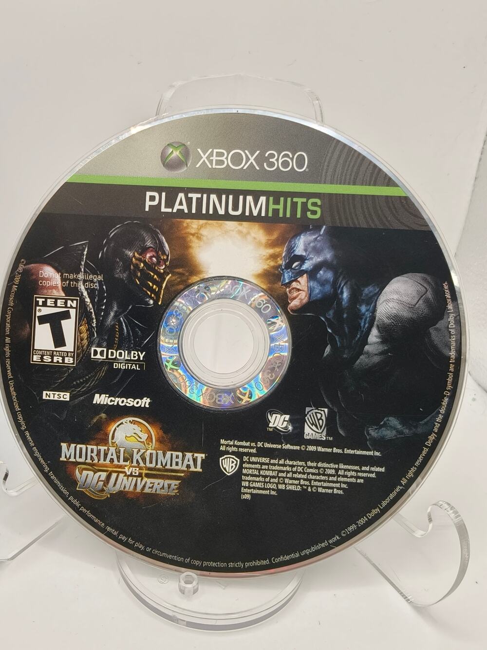 Mortal Kombat vs DC Universe (Xbox 360) Disc Only - Tested